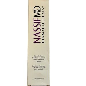 NassifMD Dawn to Dusk Exfoliate + Cleanse AM + PM Facial Cleanser new in box